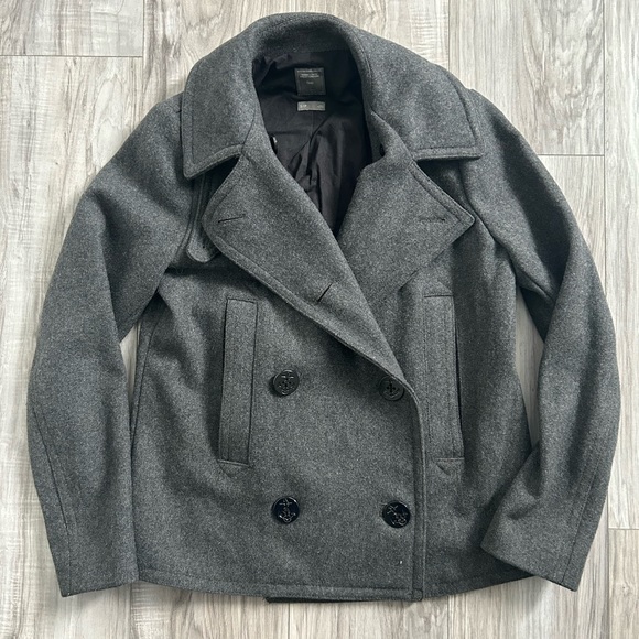 GAP gray sturdy whool coat S - Picture 1 of 8